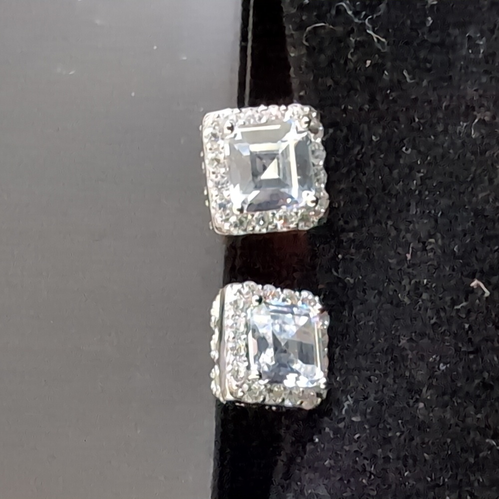 Cubic Zirconia Silver Earrings  